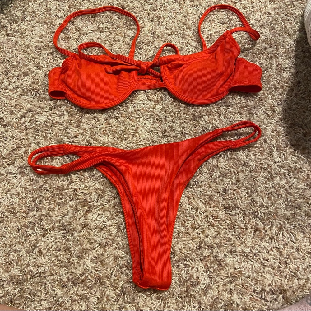 Red bathing suit